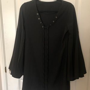 BLACK LONGSLEEVE GOING OUT DRESS - size S-M